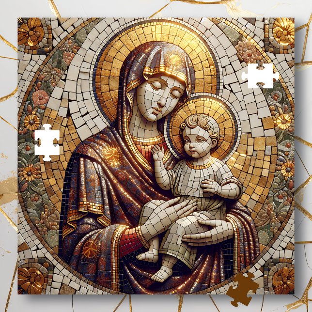 Gesegnete Mutter Mary and Baby Jesus | religiös Puzzle (Von Creator hochgeladen)