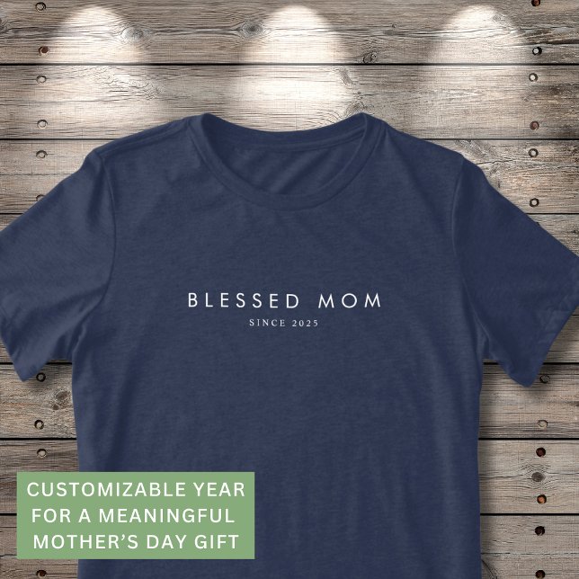 Gesegnete Mutter Moderner Muttertag Benutzerdefini Tri-Blend Shirt (Von Creator hochgeladen)