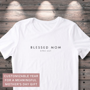 Gesegnete Mutter Modernes Muttertags-Jubiläum Mini Tri-Blend Shirt