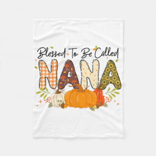 Gesegnete Nana Kürbis Herbst Thanksgiving Mama Fleecedecke