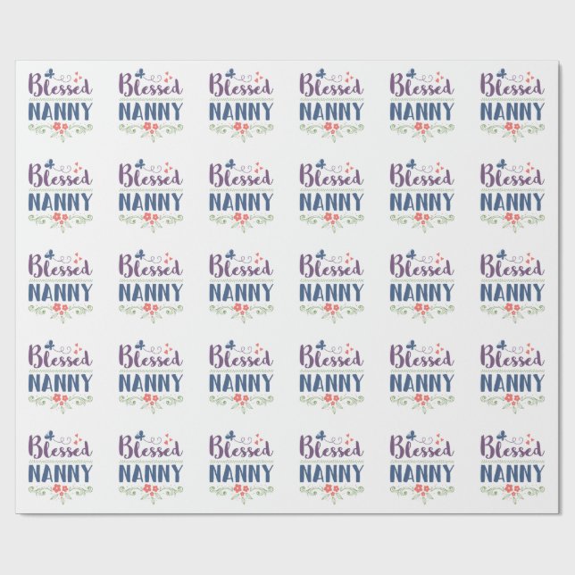 Gesegnete Nanny Geschenkpapier (Flach)