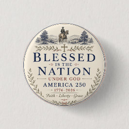 Gesegnete-Nation-Schilder Button