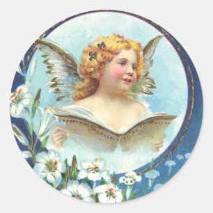 Gesegnete Ostern, gesegnetes Ostern Runder Aufkleber