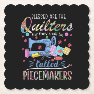 Gesegnete Quilters-Piecemakers beenden Nähgeschen Untersetzer