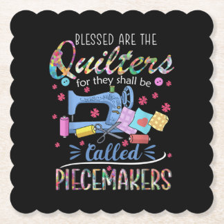Gesegnete Quilters-Piecemakers beenden Nähgeschenk Untersetzer