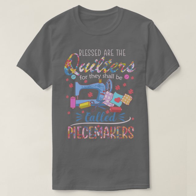 Gesegnete Quilters Piecemakers Quilting Sewing Cro T-Shirt (Design vorne)