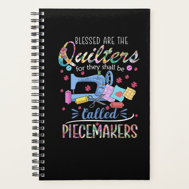 Gesegnete Quilters-Piecemakers verlassen Nähideen Planer (Vorderseite)
