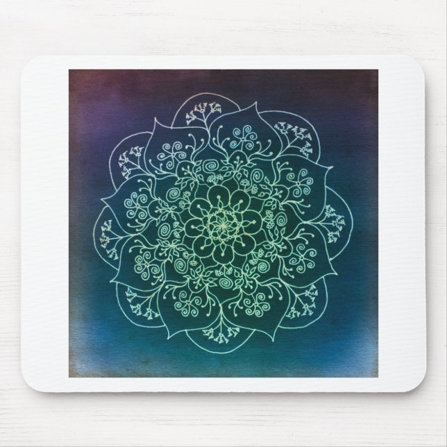 Gesegnete Regen-Mandala Mousepad (Vorne)