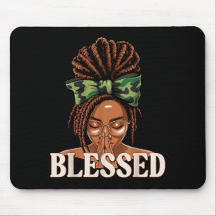 Gesegnete schwarze Frau betend afrikanische christ Mousepad