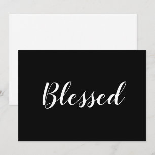 Gesegnete schwarze weiße Schrift süße Thanksgiving