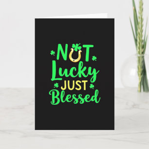 Gesegnete Shamrock-Hufeisen-Karte Karte