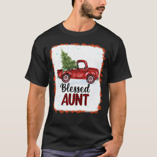 Gesegnete Tante Kariert Red Truck Trem Lichter Wei T-Shirt