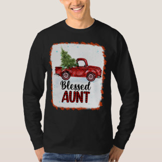 Gesegnete Tante Kariert Red Truck Trem Lichter Wei T-Shirt