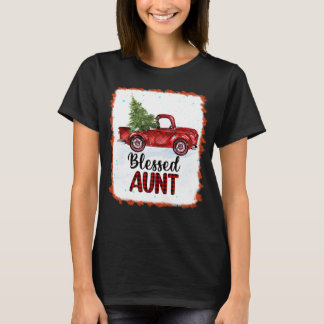 Gesegnete Tante Kariert Red Truck Trem Lichter Wei T-Shirt