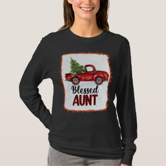Gesegnete Tante Kariert Red Truck Trem Lichter Wei T-Shirt
