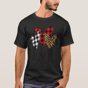 Gesegnete Tante Leopard Tante Buffalo Karierte Tan T-Shirt