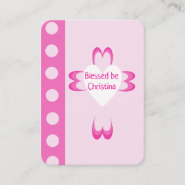 Gesegnete Taufkarte Telefonnummerkarte