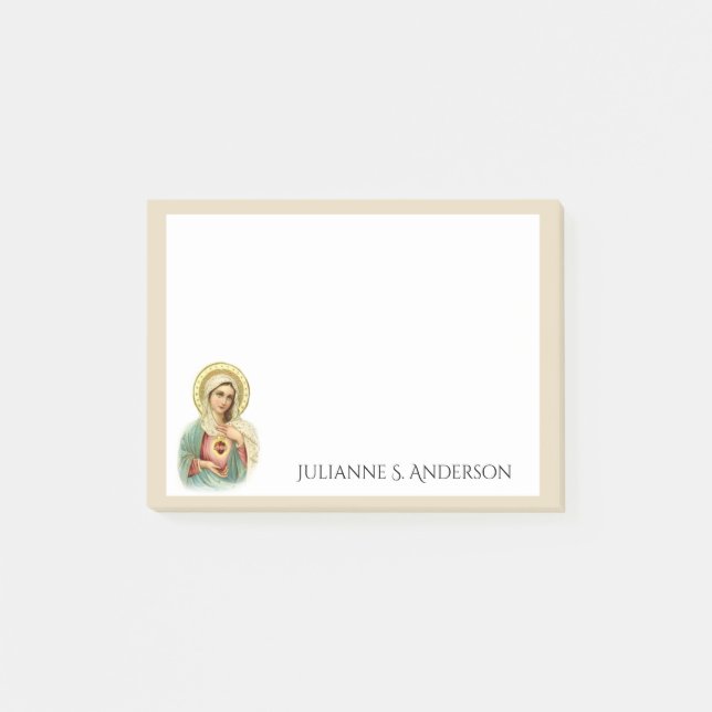 Gesegnete traditionelle katholische Kunst Post-it Klebezettel (Vorderseite)
