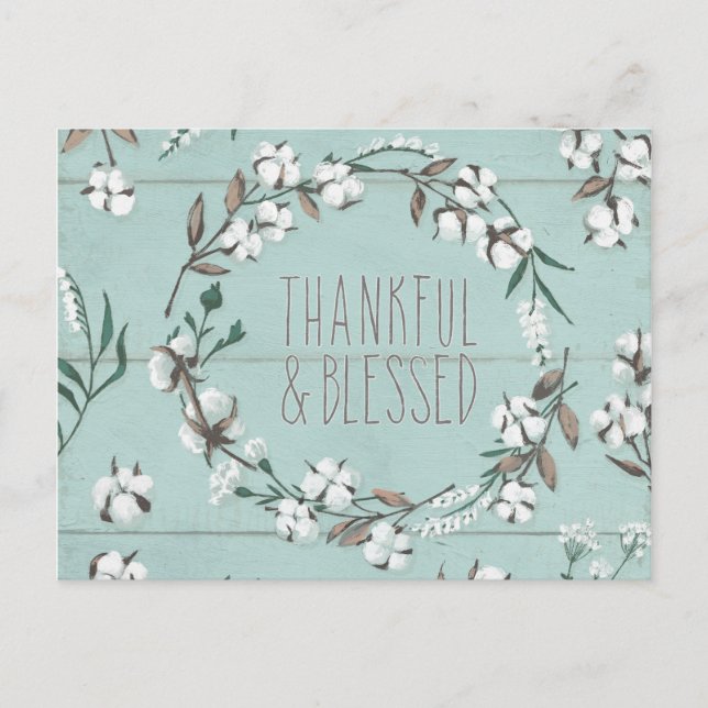 Gesegnete VI Minte | Dankbar und gesegnet Postkarte (Vorderseite)