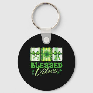 Gesegnete Vibes St. Patricks Day Süßer Kleeblatt F Schlüsselanhänger
