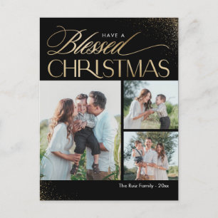 Gesegnete Weihnachts-Glaubensgrußkarte Postkarte