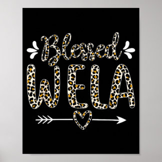 Gesegnete Wela Oma Großmutter süßer Leopard Poster