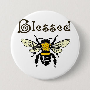 Gesegneter "Bienen" Knopf Button