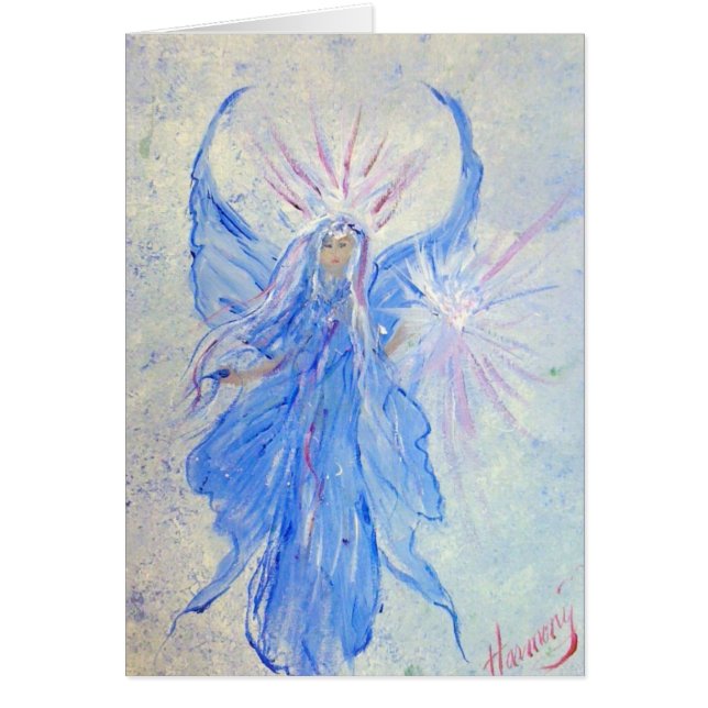 Gesegneter blauer feenhafter Engel des Zuhause (Vorne)