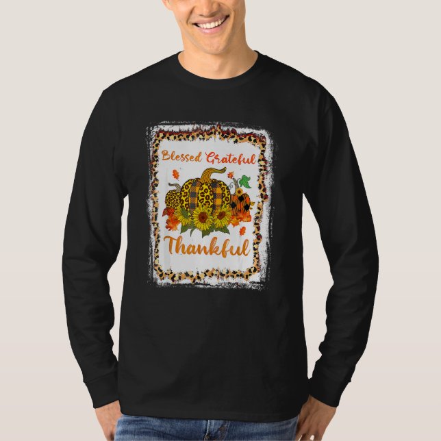 Gesegneter Dankbarer Erntedanktag Leopard T-Shirt (Vorderseite)