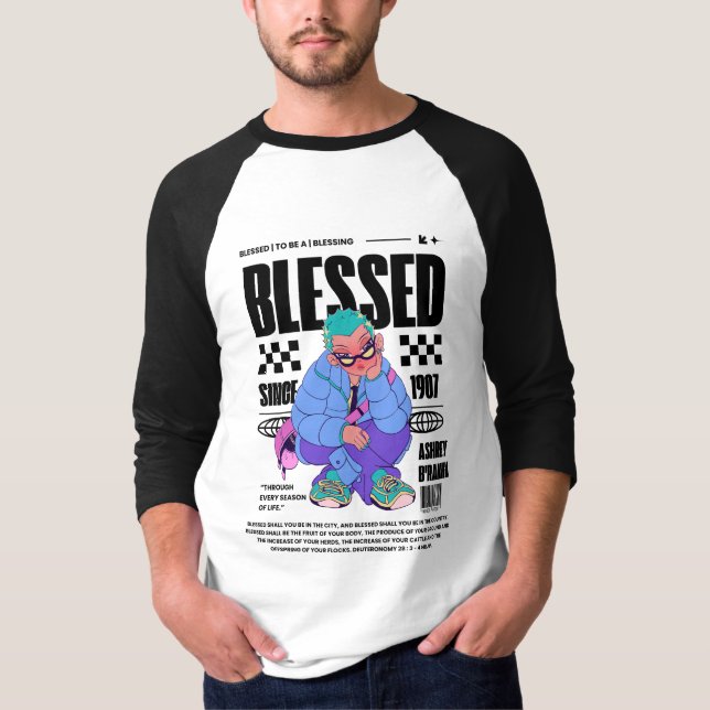 Gesegneter einzigartiger T - Shirt (Vorderseite)
