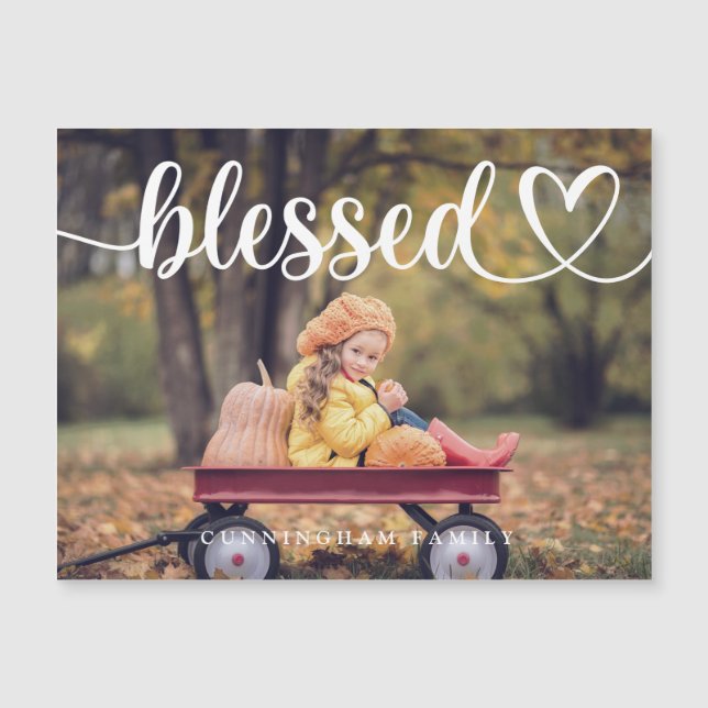 Gesegneter Erntedank Einfaches Foto Magnetkarte (Vorderseite)