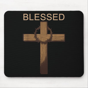 Gesegneter Jesus Christlich Cross-God Faith Bible Mousepad