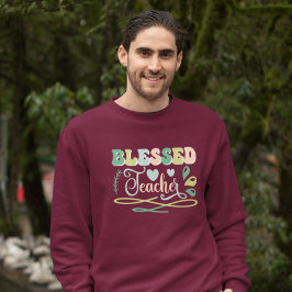 Gesegneter Lehrer zurück zum Schuldesign Sweatshirt
