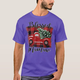 Gesegneter Mamaw-Roter-LKW-Vintage-Weihnachtsbaum T-Shirt
