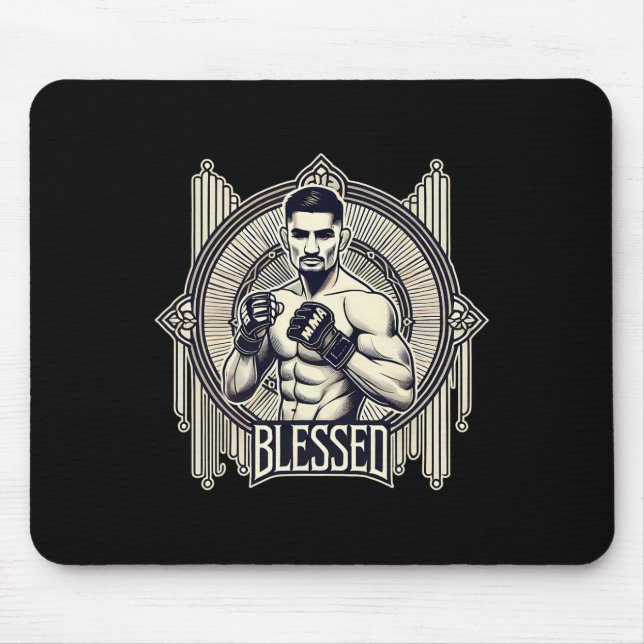 Gesegneter Mixed Martial Arts Bjj Kickboxing Muay  Mousepad (Vorne)