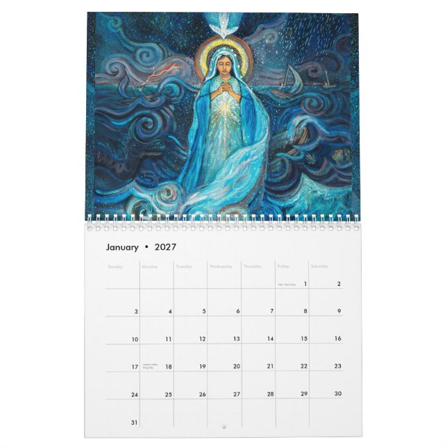 Gesegneter Mutter-Maria-Kalender katholischer Bild Kalender (Jan 2027)