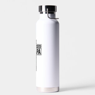 Gesegneter Papa Kreuz Christliche Vintage-Typograf Trinkflasche
