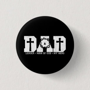 Gesegneter Vater Daddy Kreuz Christlich Religiöser Button