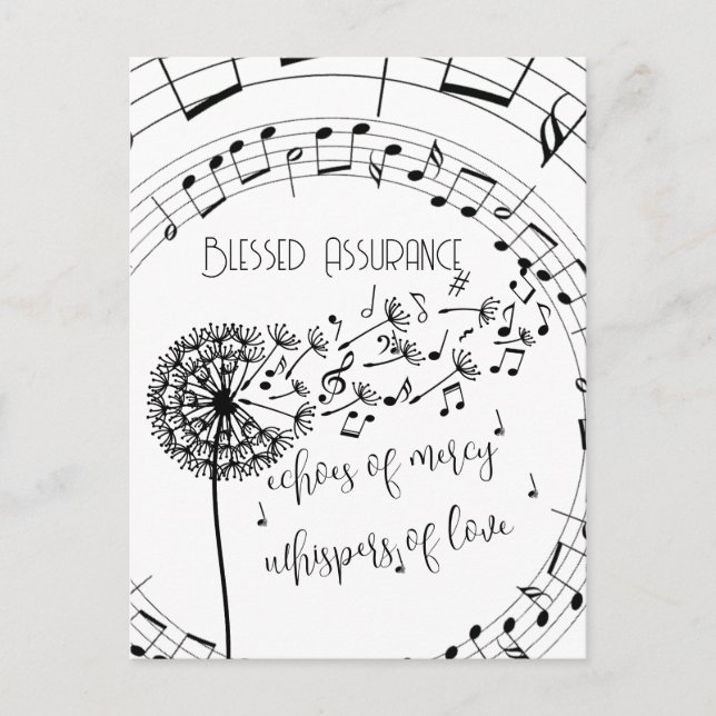 Gesegnetes Assurance Hymn Christlich Postkarte (Vorderseite)