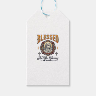 Gesegnetes christliches Vintage-Stich-T-Shirt-Desi Geschenkanhänger