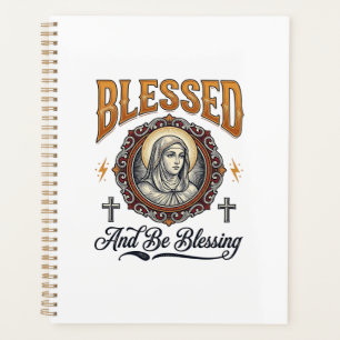 Gesegnetes christliches Vintage-Stickerei-T-Shirt- Planer