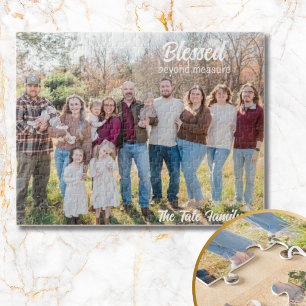Gesegnetes Ein Foto Personalisiertes Familiengesch Puzzle