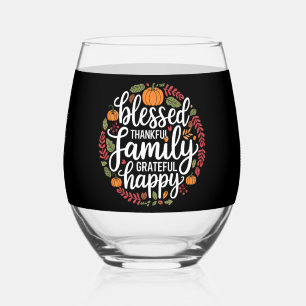 Gesegnetes Erntedank Weinglas Ohne Stiel