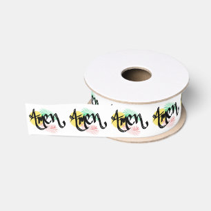 Gesegnetes Faith Amen Tropical Summer Ripsband