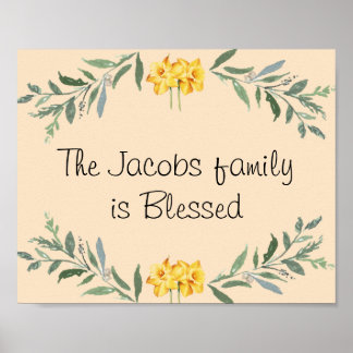 Gesegnetes Familiennamensposter Poster
