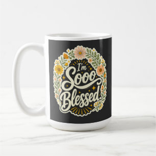 Gesegnetes florales christliches Design auf Basis Kaffeetasse