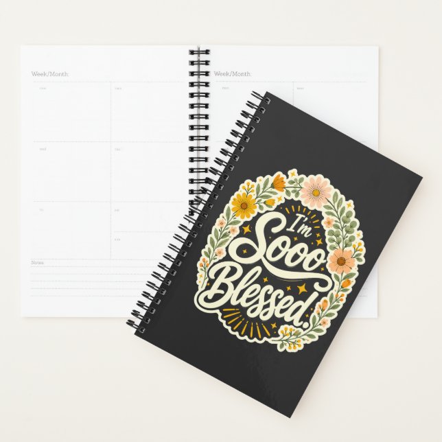 Gesegnetes florales christliches Design auf Basis  Planer (Anzeige)