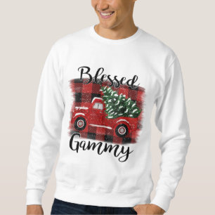 Gesegnetes Gammy Red Truck Weihnachtsbaum aus dem  Sweatshirt