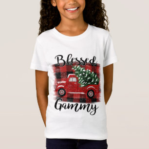Gesegnetes Gammy Red Truck Weihnachtsbaum aus dem T-Shirt