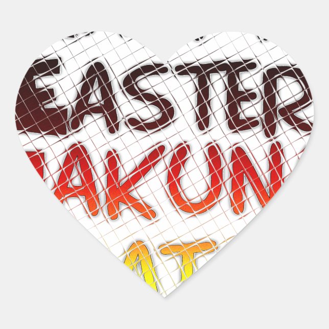 Gesegnetes Glück Ostern Hakuna Matata Ferienzeit Herz-Aufkleber (Vorderseite)